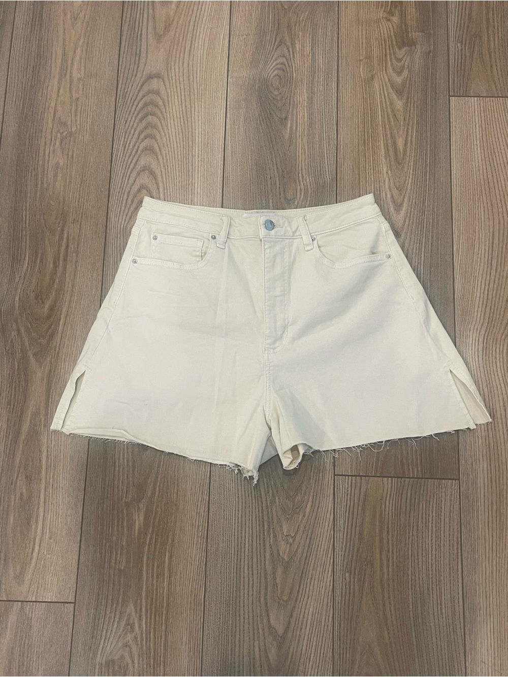 WeWoreWhat Ecru Denim Shorts